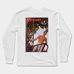 DRUM Magazine - Vintage Physique Muscle Male Model Magazine Cover Long Sleeve T-Shirt